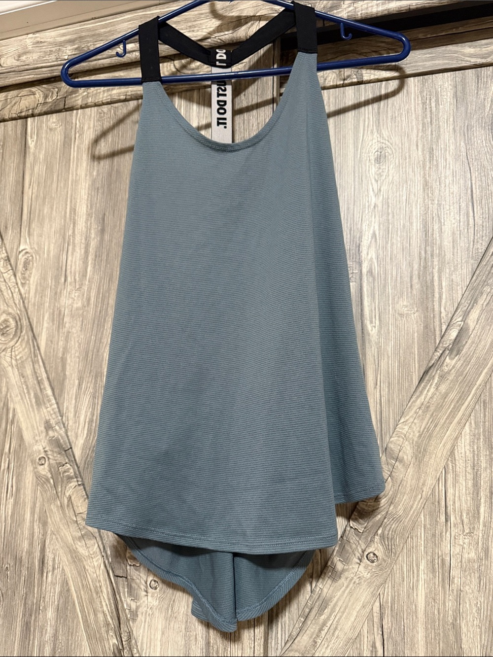 Nike DriFit Women's Slate Blue Flow Tank with Black Racerback Straps